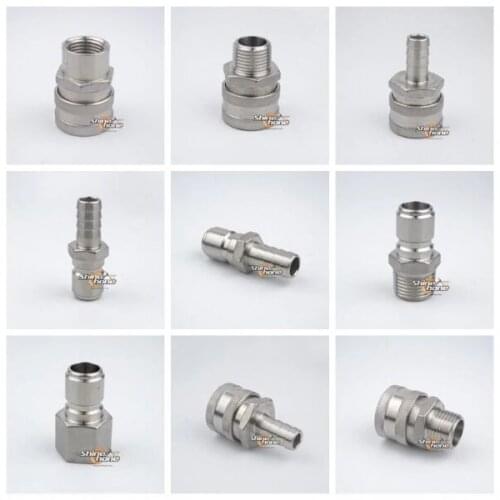 304 Stainless Steel homebrew beer Quick Disconnect Set Homebrew Fitting Connector Home Brewing