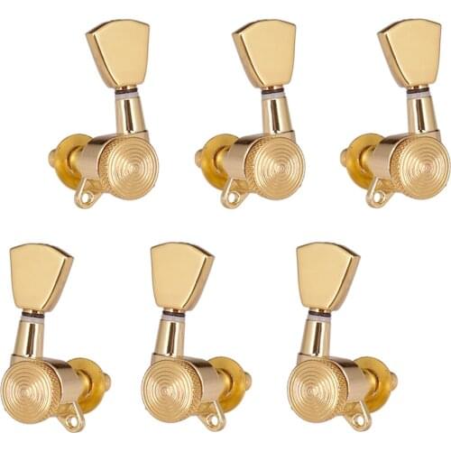 Pack of 6 Closed String Tuning Keys Tuners Iron Zinc Alloy for Acoustic/Electric Guitar Parts