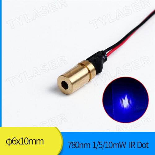 6mm 780nm 1mw 5mw 10mW IR Dot Laser Module Industrial Grade APC Driver