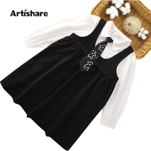 Teen Girls Clothing Solid Color Costume For Girls Blouse + Dress Kids Girl Clothes Set Spring Autumn Childrens Tracksuits