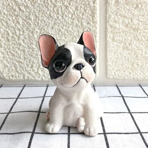Personalit Resin Mini French Bulldog Decoration Car Accessories Interior Ornament Imitation Dog Craft Decor Accessories Gift