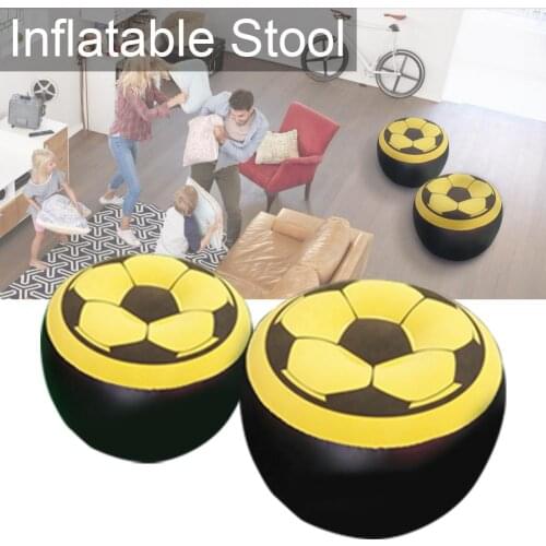 Portable Stools Inflatable Stool Thickening Cover Football 3D Inflatable Pouf Chair Travel Stool Outdoor Camping Hiking tools 4