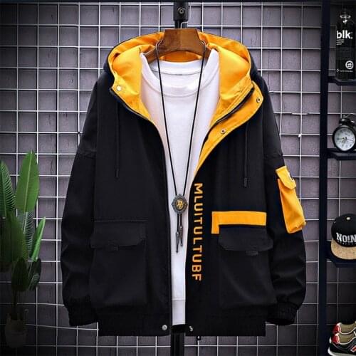 Workwear Jacket Mens Spring And Autumn 2021 New Mens Windbreaker Short Korean Style Trendy Male Student Jacket Clothes