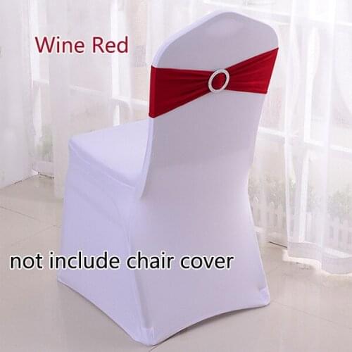 Spandex Chair Sash Wedding Decor Chair Bands Stretch For Party Events Chair Sashes Banquet Knot Chair Cover wedding Decoration