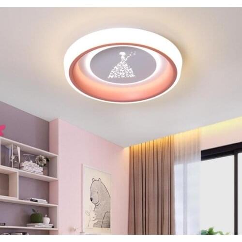 Wedding pink led Ceiling Light Lampara Techo Children kid lighting Bedroom Lamps Round Ceiling Lamp Modern Home decor Lighting
