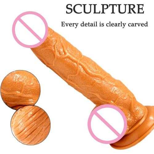 Thick Big Dildo Suction Cup Realistic Penis Sex Toys For Women Artificial Diildos G Spot Vagina Stimulation Clear Veins Big Dick