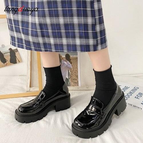 Mary Jane Lolita Shoes Women 2021 Chunky Heels Ladies Round Toe Female Girls Cosplay Costume Shoes platform shoes Womens shoes