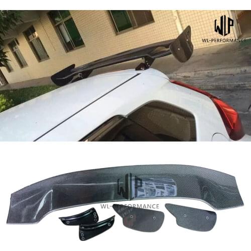For Honda GK5 Js Racing Style High Quality Carbon Fiber Rear Spoiler Car Tail Wing Body Kit Aluminum Stand 2014-2018