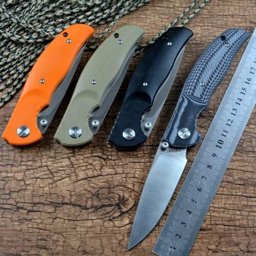 Y-START JIN02 Survival Folding Pocket Knife D2 Satin Blade G10 Handle Axis Hunting Camping Outdoor EDC Tool 4 Colors