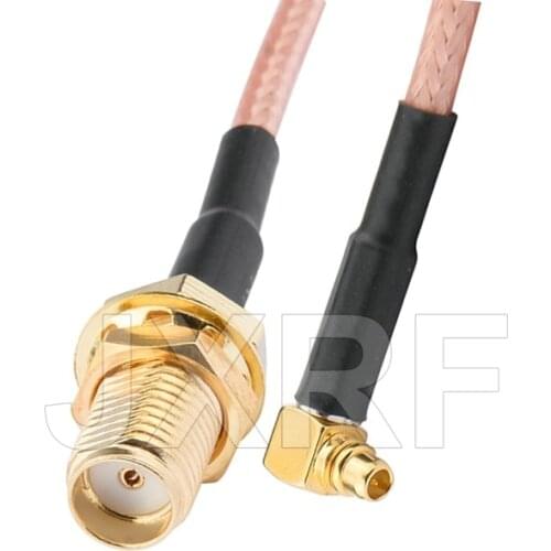 Factory sales RF Coaxial cable SMA to MMCX connector SMA female to MMCX male right angle RG316 Pigtail cable 15cm free shipp