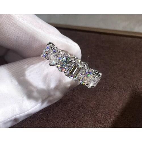 Unique Design white zircon CZ Ring Paved Austrian Zircon Fashion Women Ring Jewelry gift women rings