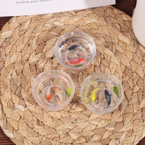 1Pc 1:12 Lovely Dollhouse Miniature Glass Fish Tank Bowl Aquarium Doll House Home Ornaments Toys
