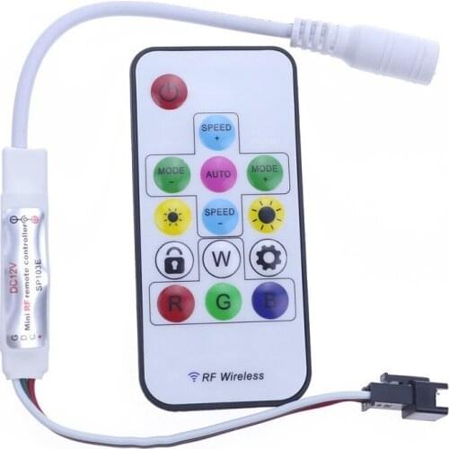14 key RF Remote Symphony controller DC 5V 12V RGB WS2811 / WS2812B Micro Controller full color light bar controller