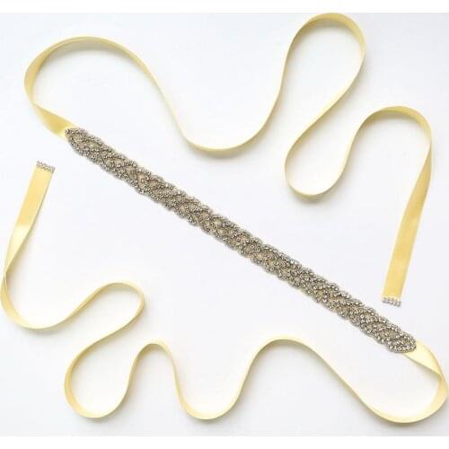 20pcs 18 colors Vintage Bridal Handmade Ribbon Rhinestone Pearl Crystal Wedding Belt Sash sport toy