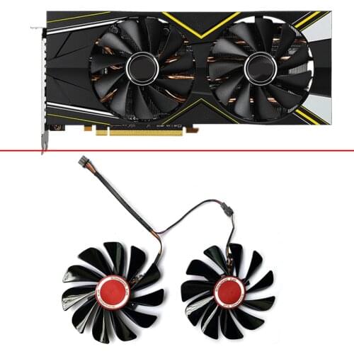 2pcs 95mm 4pin 12 CF1010U12S FDC10U12S9-C AMD Radeon RX 5700 GPU FAN For ASRock RX 5700 XT Challenger RX5700 CLD 8GO Cooling Fan