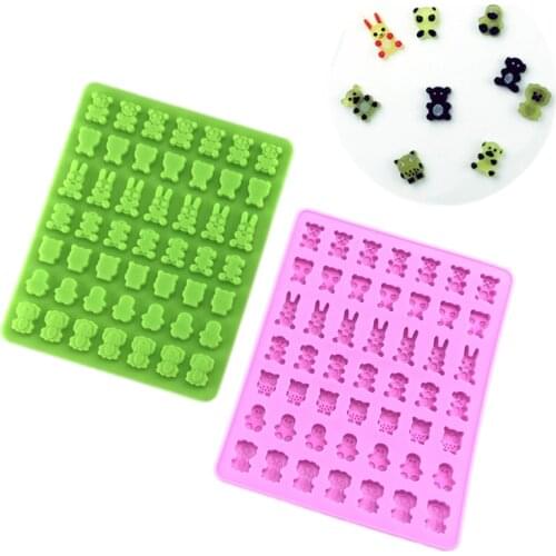 49 cavity small animals chocolate silicone mold fondant tool cartoon candy Eco-Friendly Silicone Gummy Bear