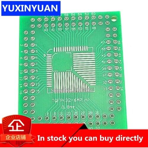 5PCS/LOT FQFP TQFP 32 44 64 80 100 LQFP to DIP Transfer Board DIP Pin Board Pitch Adapter