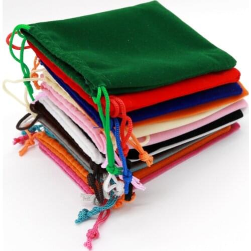50pcs 15x20cm Multicolor Velvet Pouches Display Drawstring Packing Gift Bags & Pouches Jewelry Packaging