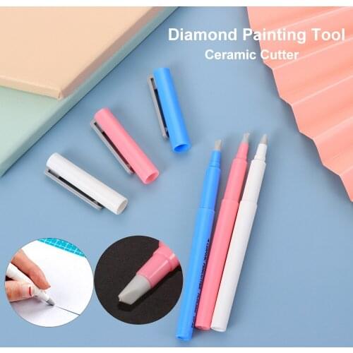 5D DIY Diamond Painting Parchment Paper Cutter Pen Shaped Ceramic Blade Cross Stitch Embroidery DIY Crafts Tool Accessories