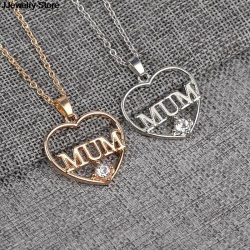 Fashion MUM Letters Necklace Alloy Mom Chain Pendant Choker Female Jewelry Mothers Day Gift Mothers Day Necklace