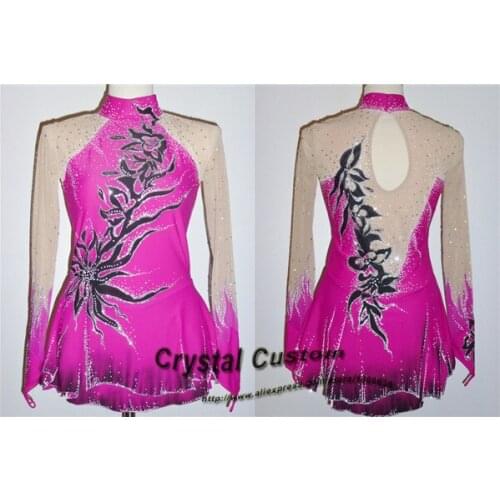 Custom Ice Figure Skating Dress For Kids Fashion New Brand Competition Figure Skating Dresses Crystal DR3656