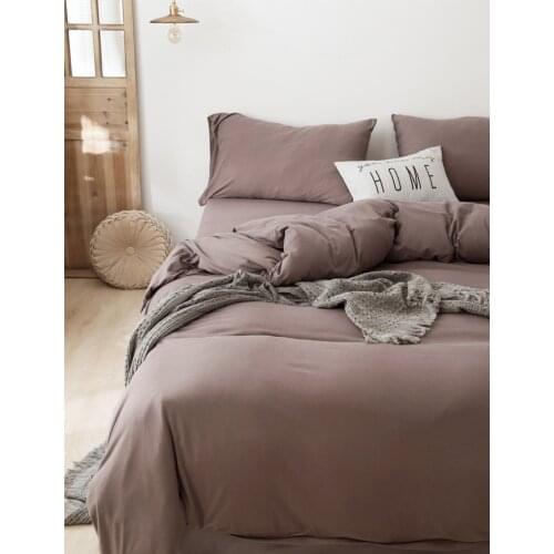 3/4 pcs duve SET Home bedding set soft yarn dyed duvet cover pillowcase sheet set queen king twin size comforter case set