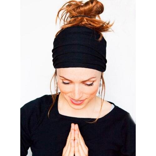 Fashion Wide Sports Sweatband Yoga Hair Bands Nonslip Elastic Folds Yoga Hairband Summer Stretch Hair Band Running Accessories