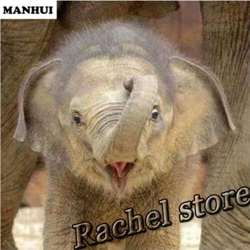 Diy Diamond Painting Cross Stitch Kits Diamond Mosaic Elephant Full Square Diamond And Round Diamond Embroidery AD372