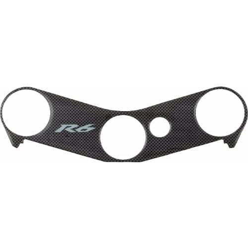 Motorcycle Sticker Cabon Fiber Look Triple Tree Top Clamp Decal for YAMAHA YZF R6 YZF600 R6 2006-2009 06-07-08-09-10