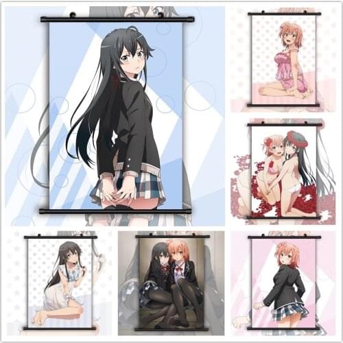 Wall Art Canvas OreGairu Yukinoshita Yukino Yuigahama Pictures Modern Painting Print Poster Plastic Hanging Scrolls Home Decor