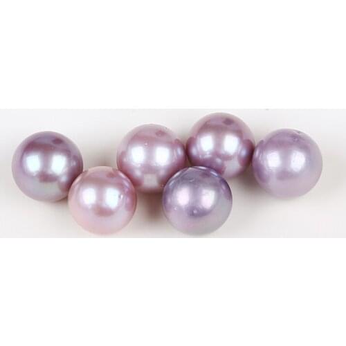 14mm natural white and purple loose nearl round Edison freshwater Pearl