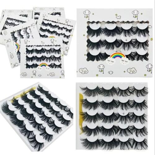 NEW 18/25 mm soft thick 10 Pairs 3D Eyelashes Hand Made Natural Faux Mink Lashes messy False Lashes Extensions Maquiagem Makeups