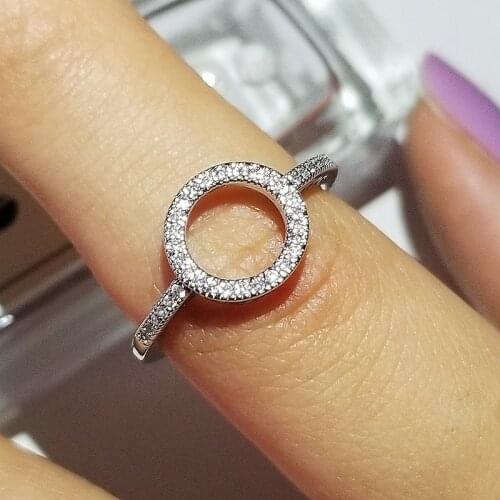 2020 new fashion halo 925 sterling silver fashion ring for girl lovers love party gift jewelry bulk sell moonso R5466