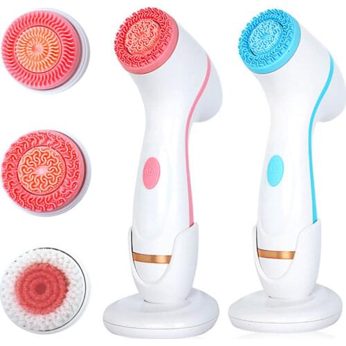2021 New Electric Facial Brush Washing Face Cleansing Household Silicone Skin Beauty Salon Makeup Cleaner Blackhead Acne Remover