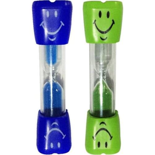 New 2Pcs 3 Minutes Smiling Face Hourglass Sandglass Sand Timer Clock for Chrismas Birthday Gifts Home Decor Kitchen Cooking