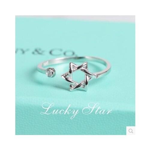 New Trendy Charm Star David Rings For Women Men Boho Knuckle Party Rings Punk Cocktail Jewelry Girls Gift anillos bijoux