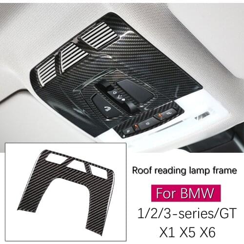 Car Front Reading Lamp Frame Decoration Cover Sticker Carbon Fiber Color TrimFor BMW 1/2/3 Series F20 F45 F30 F34 X5 F15 X6 F16