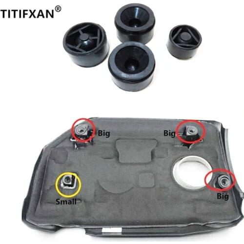 4PCS Auto Engine Cover Cushion Rubber Bands Pier Shock For VW Touareg Tiguan Jetta Bora Golf 4 MK4 CC New Passat Skoda Fabia 2