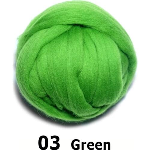 Free shipping handmade Wool Felt for felting 50g Green Perfect in Needle Felt 03