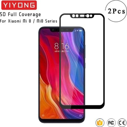 YIYONG 5D Full Cover Glass For Xiaomi Mi 8 SE Lite Pro Tempered Glass Xiomi Mi8 Lite Screen Protector On Xiaomi Mi8 Pro SE Glass