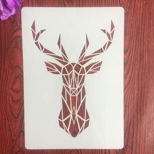 A4 29 * 21cm Bull head Mandala DIY Stencils Wall Painting Scrapbook Coloring Embossing Album Decorative Paper Card Template