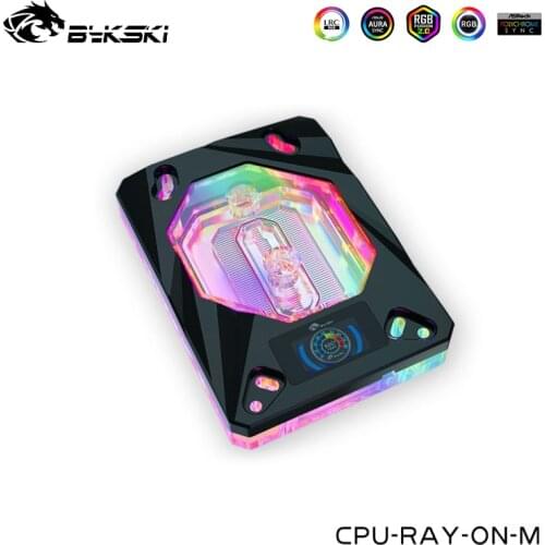 Bykski CPU Water Block For AMD Platform RYZEN AM4 ,AM3,AM3+, AM2,AM2+,FM2,FM2+5v 3pin,12v 4pin ,CPU-RAY-ON-M