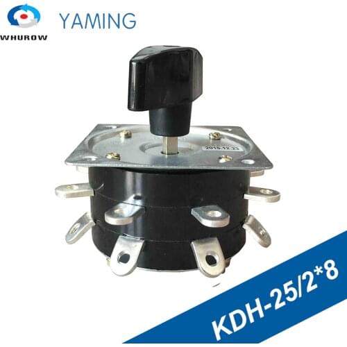 KDH-25/2*8 contactor 8 position 2 phase 16pin 25A welding machine rotary switch High quality copper pin silver-plate