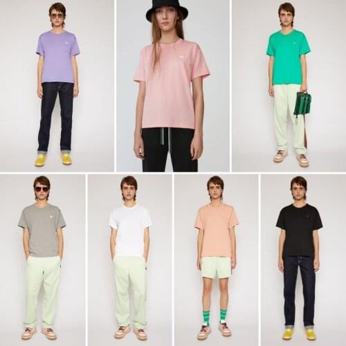 2020 designer AC studios Smiling face New Women Smile T-shirt Short Sleeve Tee O Neck Casual Solid Color T-shirt Summer Tops