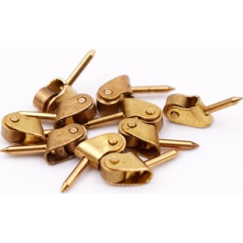 10pcs/lot 1:12 Scale Miniature Pulley Golden Wheel Dollhouse Furniture DIY Accessory