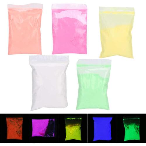 100g/bag Neon Phosphor Dipping Powder Luminous Nail Art Decorations Fluorescent Glitter Glow Pigment Dust UV Gel Polish Design