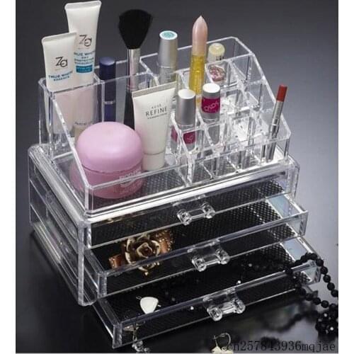 5Pcs Desktop Storage Boxes Transparent Make up Organizer Plastic Home Drawer Desk Organiser Acrylic Makeup Box for Cosmetic