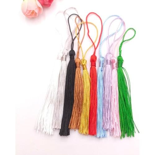 50Pcs/Lot 13CM Silk Tassel Fringe Brush Sewing Accessories Tassel Fringe Trim Pendant For Curtains Jewelry DIY Home Decor