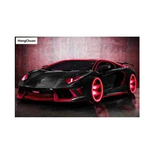 5D square/round diamond embroidery cartoon luxury car Halloween diamond painting, mosaic cross stitch decoration mural gift