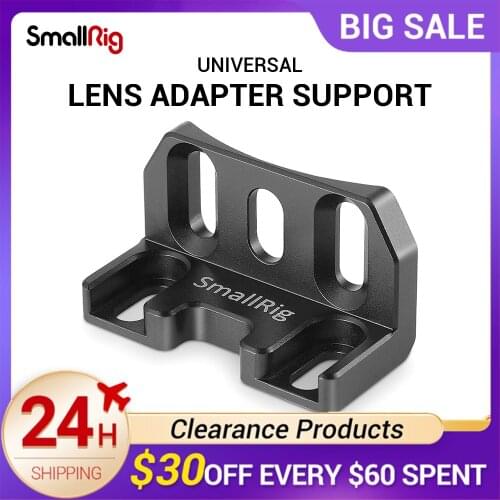 SmallRig Lens Adapter Support Underneath Camera Cage and Connecting to Metabones Tripod Foot -1764